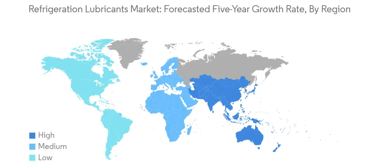 Market Analysis of Refrigeration Lubricants Market: Forecasted Growth Rate by Region
